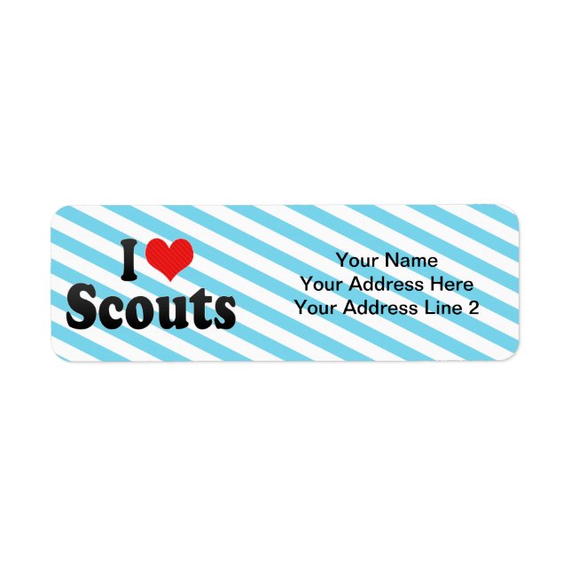 I Love Scouts Label (Front)