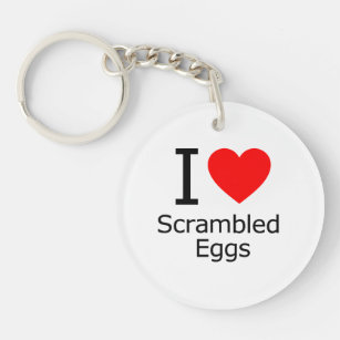 I Love Scrambled Eggs Keychain