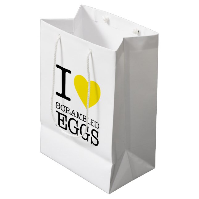 I LOVE SCRAMBLED EGGS MEDIUM GIFT BAG (Front Angled)