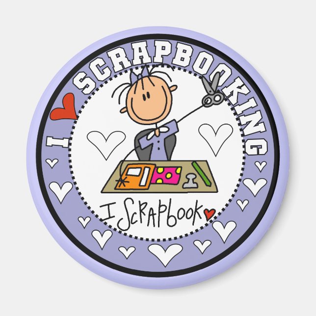 I Love Scrapbooking Tshirts and Gifts Magnet (Front)