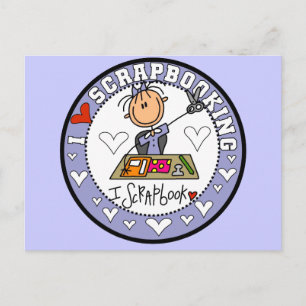 I Love Scrapbooking Tshirts and Gifts Postcard