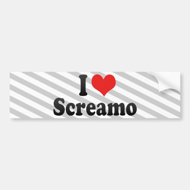 I Love Screamo Bumper Sticker (Front)