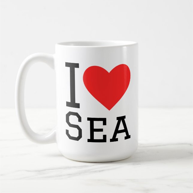I love sea coffee mug (Left)