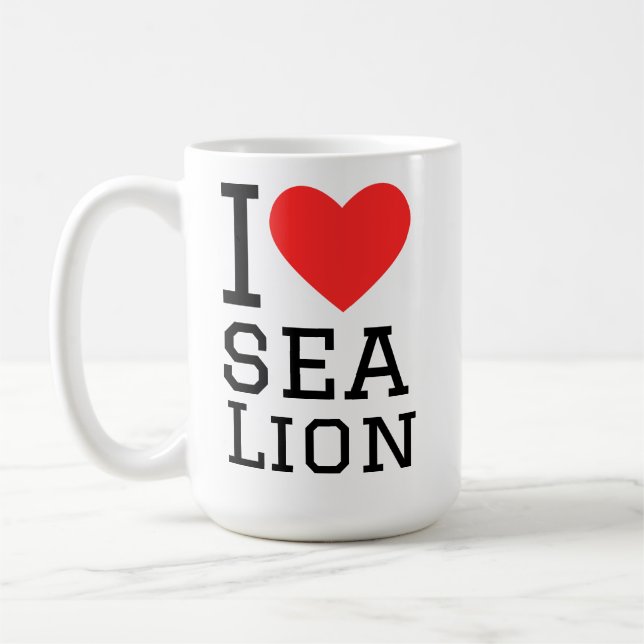 I love sea leon coffee mug (Left)