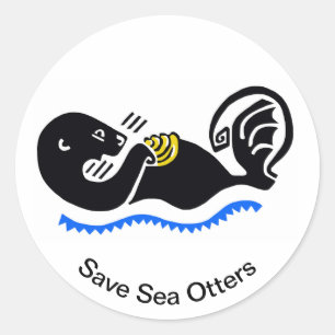 I love Sea OTTERS - Wildlife warrior - Nature - Classic Round Sticker