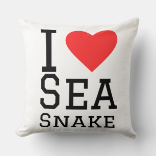 I love sea snake throw pillow