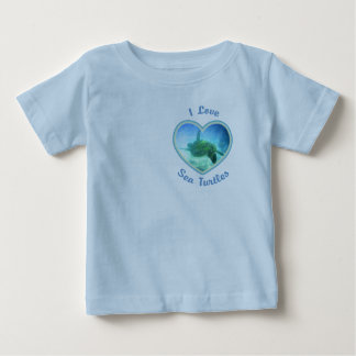 I Love Sea Turtles 2-Sided Infant T-Shirts
