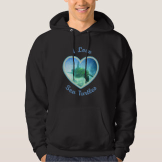 I Love Sea Turtles Dark Hoodies