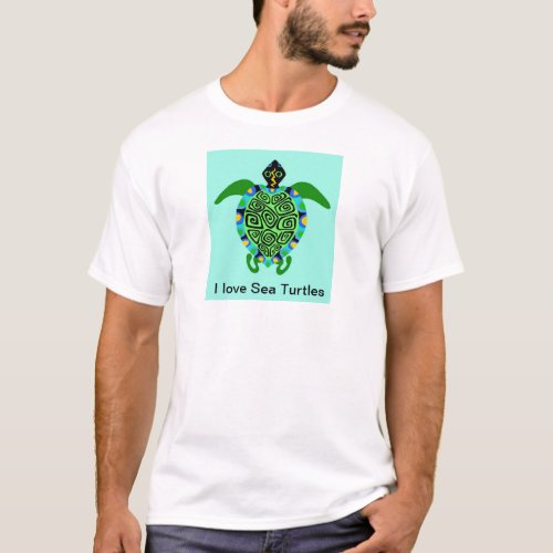 I love Sea TURTLES _ Endangered species _ Oceanic T_Shirt