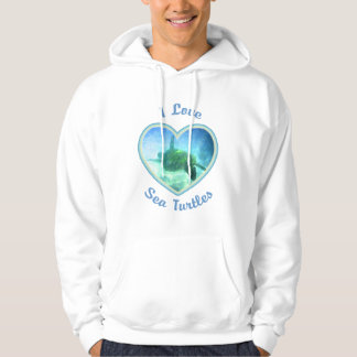 I Love Sea Turtles Hoodies