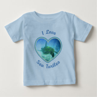 I Love Sea Turtles Infant T-Shirts