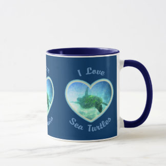 I Love Sea Turtles Mugs