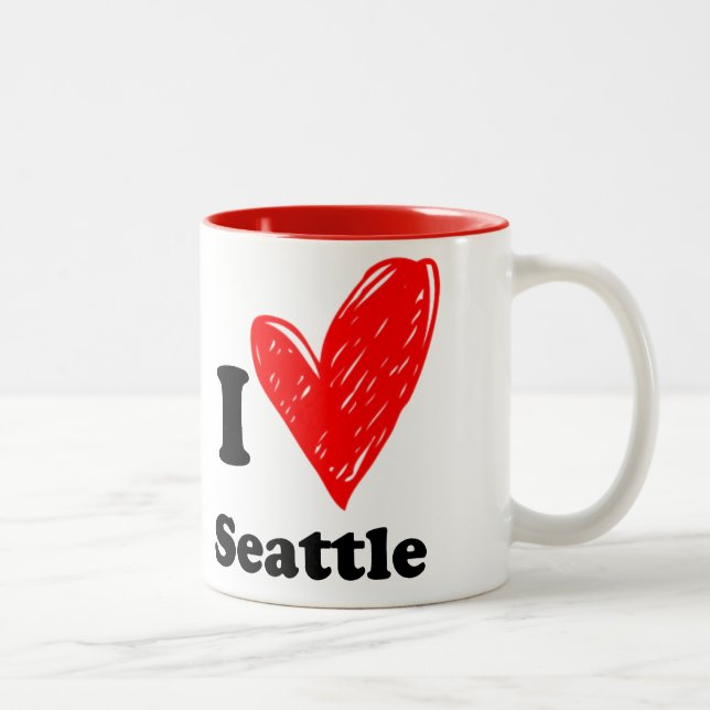 I love Seattle Two-Tone Coffee Mug (Right)