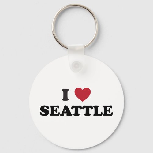 I Love Seattle Washington Keychain