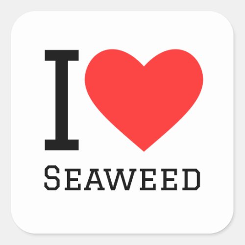 I love seaweed square sticker