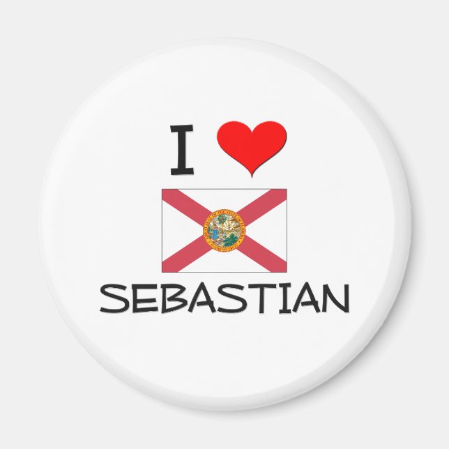 I Love SEBASTIAN Florida Magnet (Front)