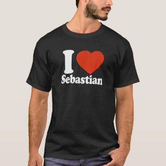 I Love Sebastian I Heart Sebastian Red Heart Valen T-Shirt