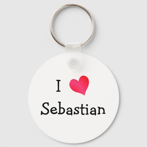 I Love Sebastian Keychain