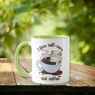 I Love Self-Care and Coffee Funny Coffee Mug