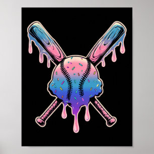 I Love Sell Player Ice Cream Softll Drippy Poster