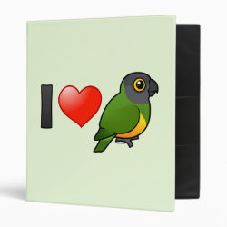 I Love Senegal Parrots Avery Signature Binder 8.5x11