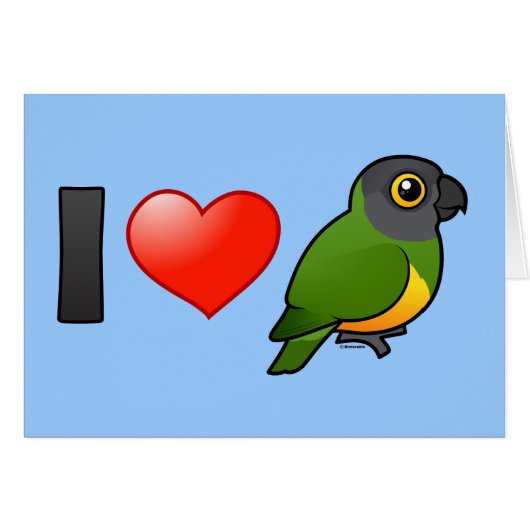 I Love Senegal Parrots Cards (Front Horizontal)