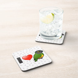 I Love Senegal Parrots Beverage Coaster