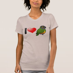 I Love Senegal Parrots Women's American Apparel Fine Jersey Short Sleeve T-Shirt
