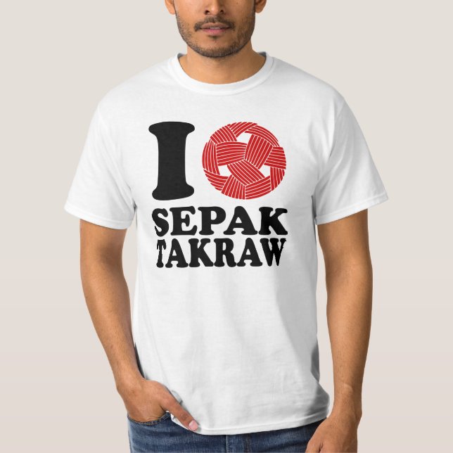 I Love Sepak Takraw T-Shirt (Front)