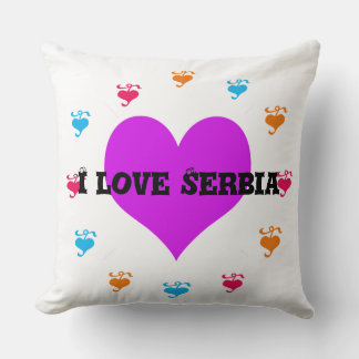 I love Serbia Throw Pillow