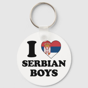 I love Serbian boys Keychain