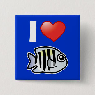 I Love Sergeant Major Pinback Button