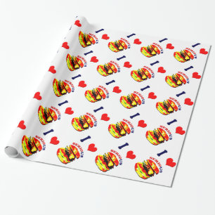I Love Serious Burgers Wrapping Paper