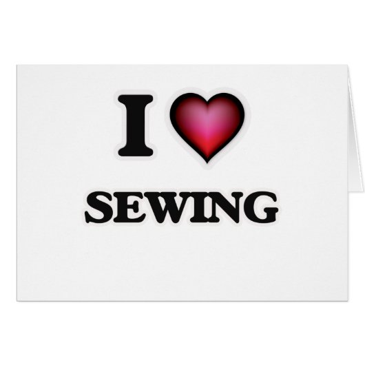 I Love Sewing Cards (Front Horizontal)
