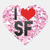I Love ZN Heart Sticker | Zazzle