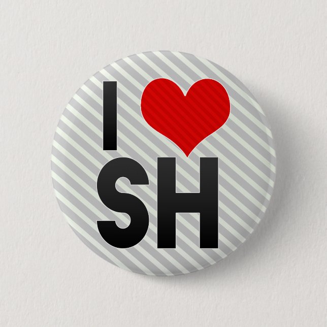 I Love SH Pinback Button (Front)