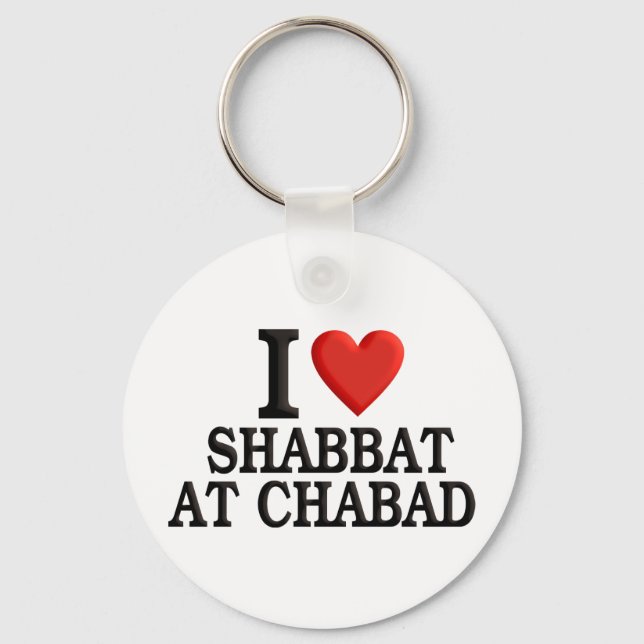 I love Shabbat at Chabad Keychain (Front)
