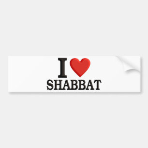 I love Shabbat Bumper Sticker