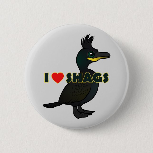 I Love Shags Button (Front)