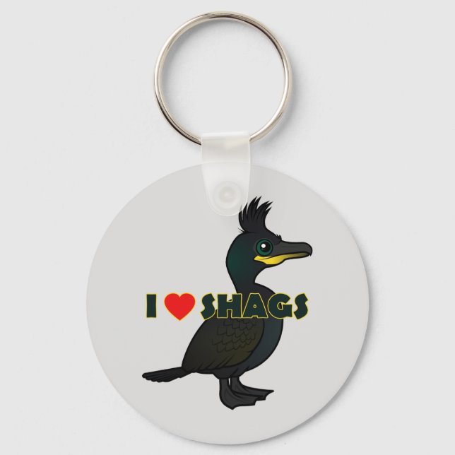 I Love Shags Keychain (Front)