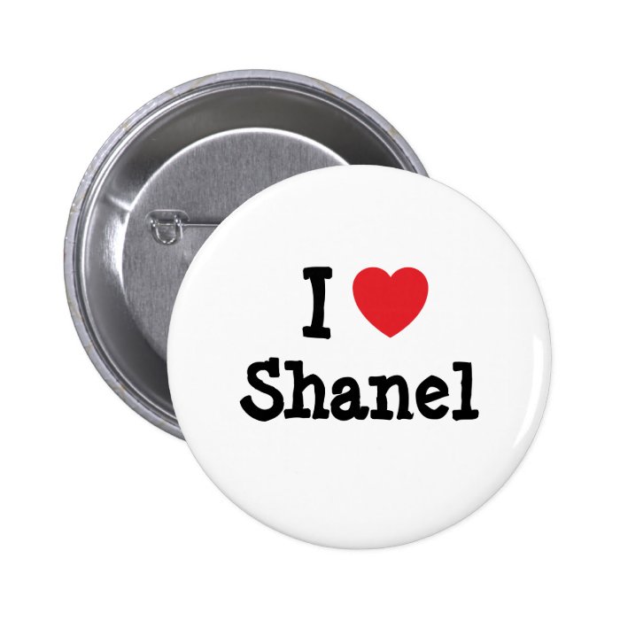 I love Shanel heart T Shirt Button