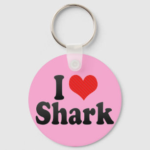 I Love Shark Keychain