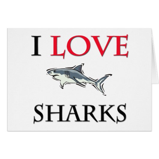 I Love Sharks Cards (Front Horizontal)