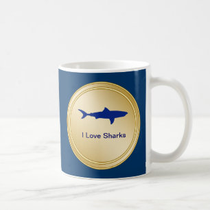 I Love Sharks Drink Mug