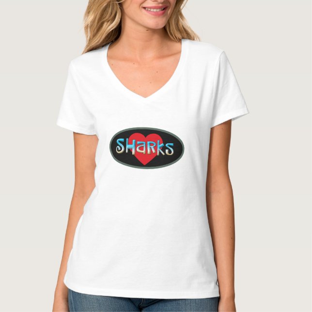 I Love Sharks T-Shirt (Front)