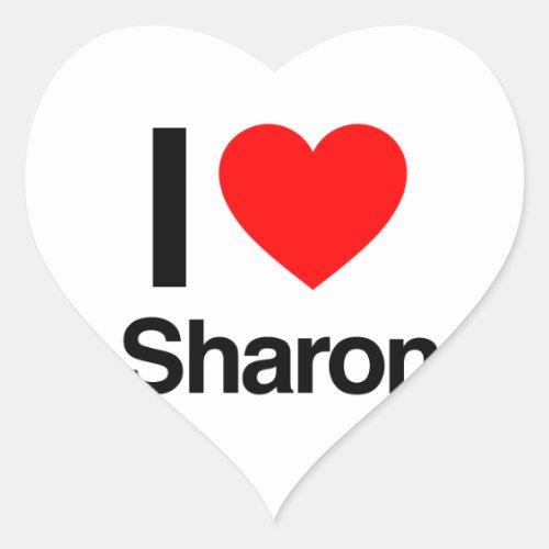 i love sharon heart sticker