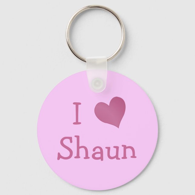 I Love Shaun Keychain (Front)