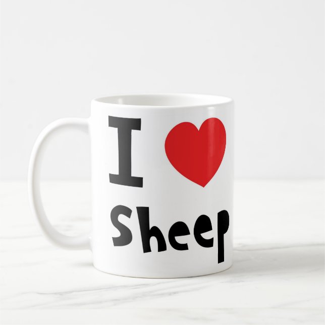 I love sheep coffee mug (Left)