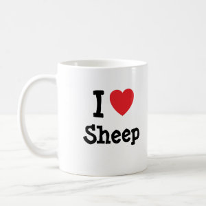I love Sheep heart custom personalized mug