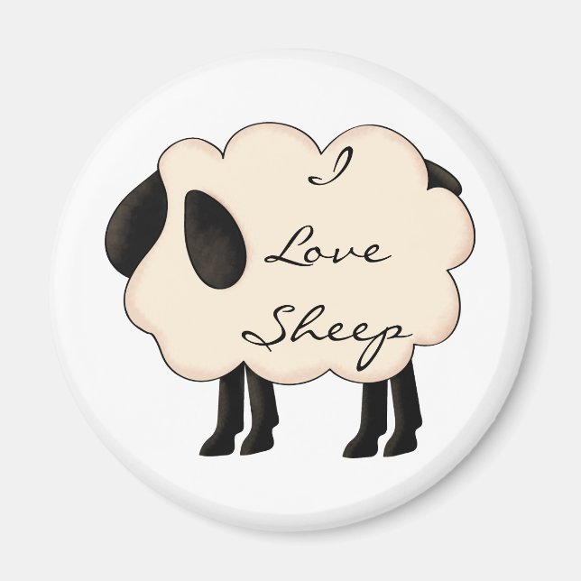 I Love Sheep Magnet (Front)